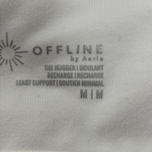 Aerie offline the hugger longline White Racerback sport bra size M - Picture 6 of 6